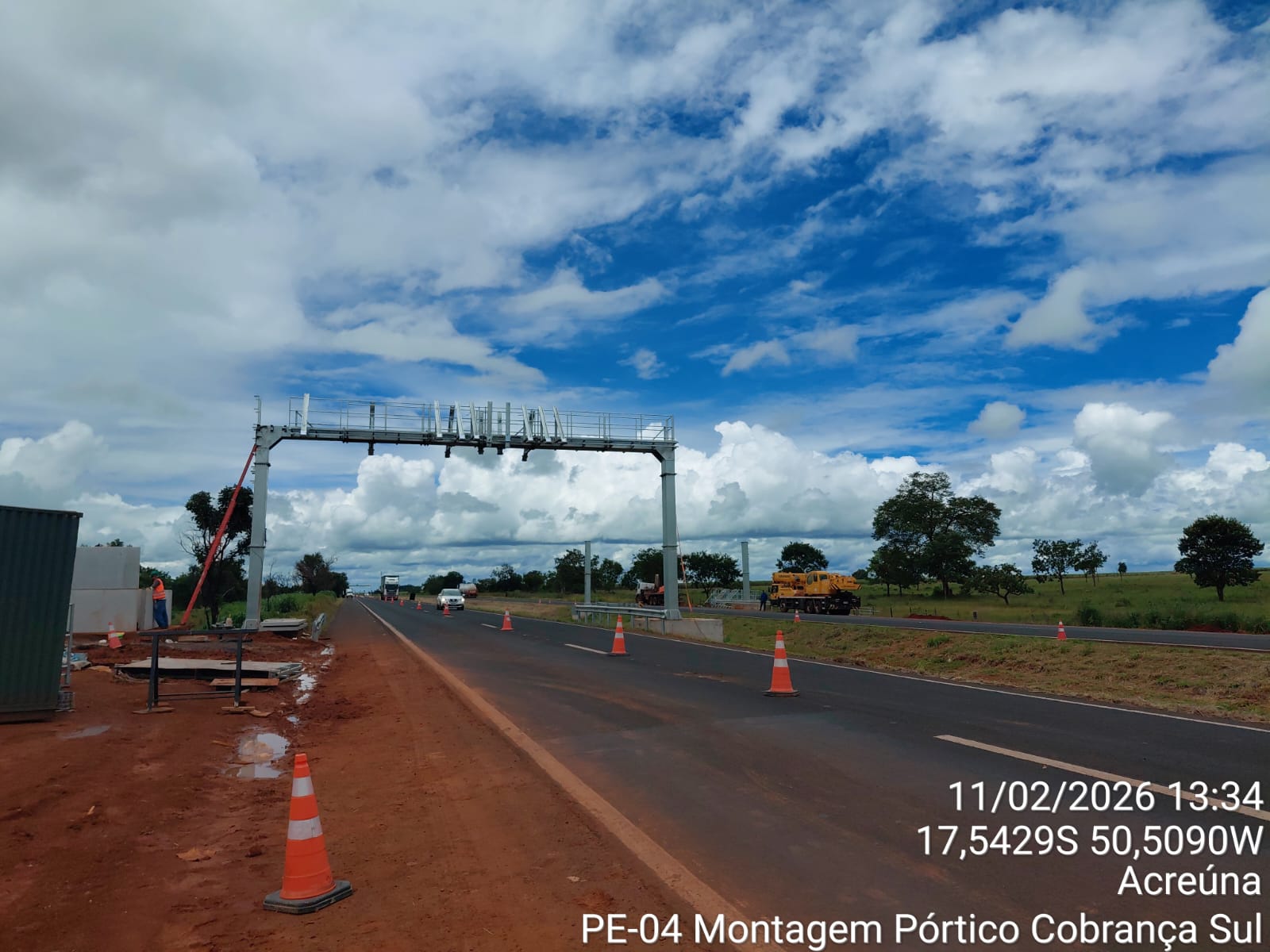 Interdição da BR-060, em Acreúna, para instalar pórticos de pedágio, está agendada para esta quarta e quinta-feira