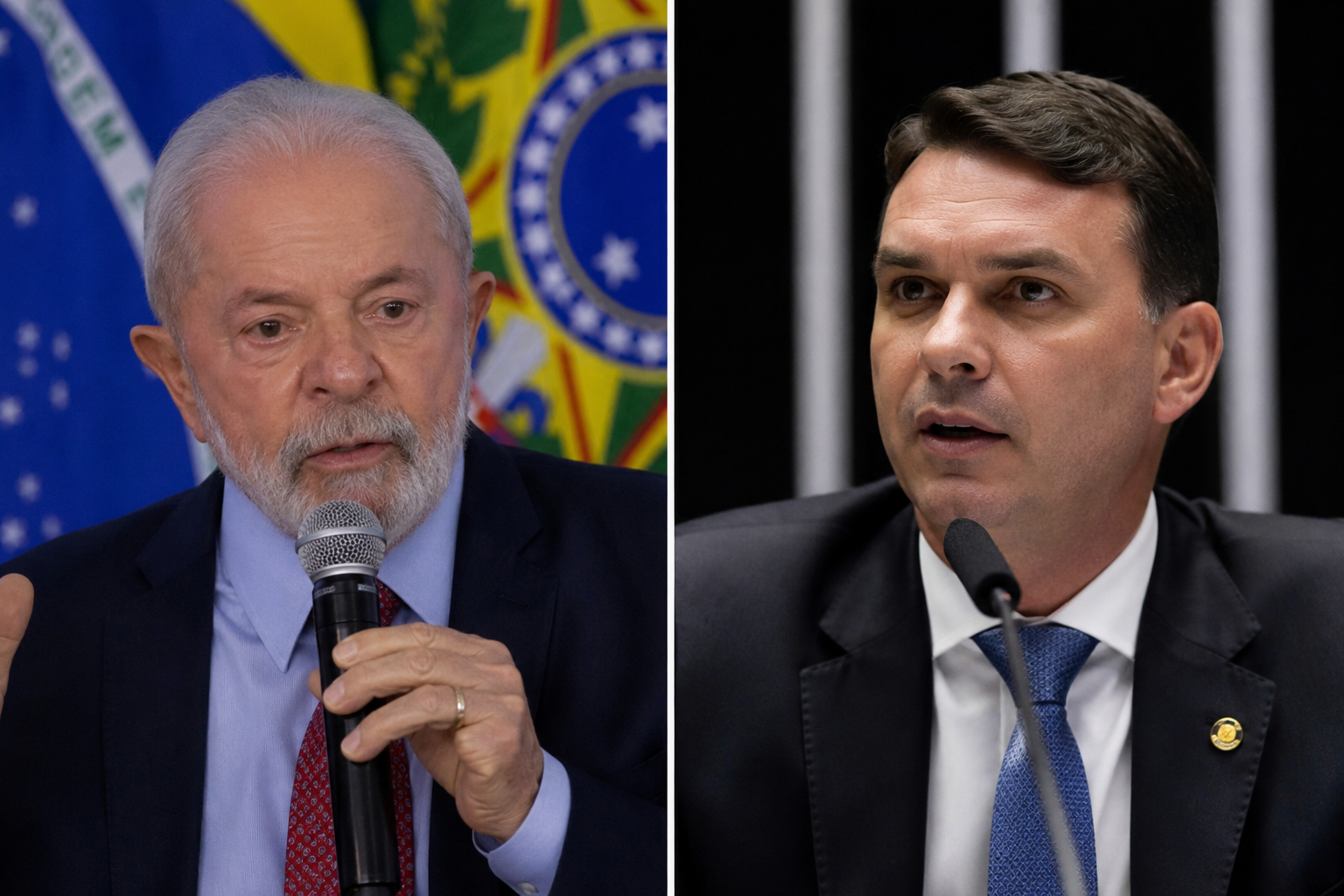 Pesquisa mostra Lula à frente de Flávio Bolsonaro e disputa acirrada com Caiado e Zema